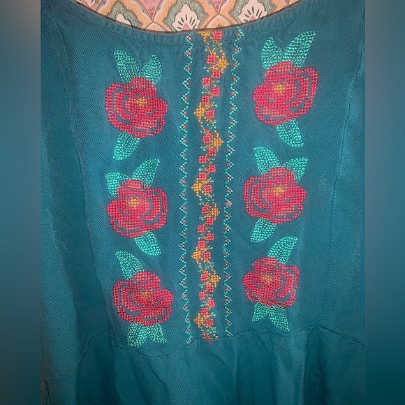 Rock & Roll Denim Embroidered Dress - Picture 3 of 7